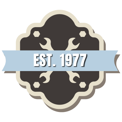Est. 1977 badge